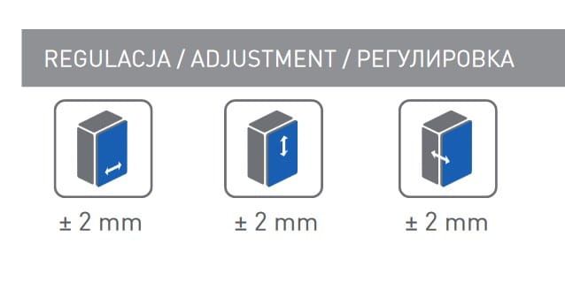 Zawias meblowy wpuszczany, wewnętrzny 110° samodomyk GTV-HC SOFT-CLOSE, z prowadnikiem, eurowkręty zdjęcie 3