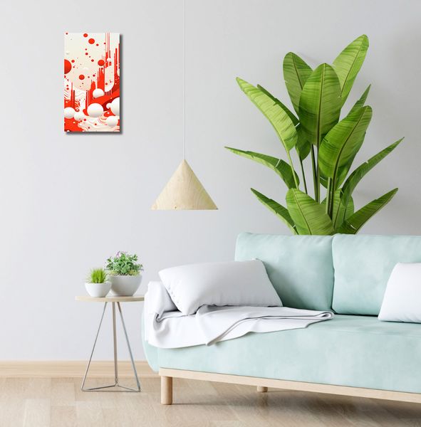 Obraz 20x40cm Krwiście Czerwone Wibracje zdjęcie 2