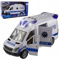 POLICJA RADIOWÓZ Auto samochód POLICYJNY ŚWIECI DŹWIĘKI NAPĘD GUMOWE KOŁA