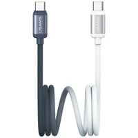 kabel usams bicolor series sj756 pd 60w  usb-c/usb-c 1.2m czarno biały