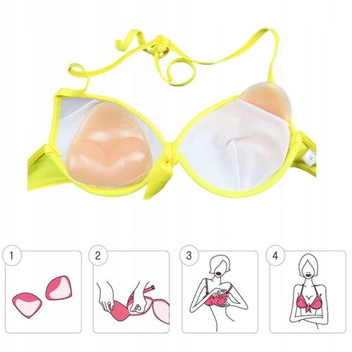 WKŁADKI DO BIKINI STANIKA PUSH UP SILIKON WYMIENNE MODELUJĄCE POWIĘKSZAJĄCE na Arena.pl