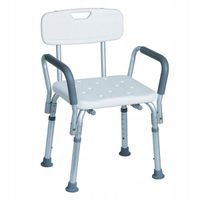 TABORET POD PRYSZNIC KRZESŁO PRYSZNICOWE STOŁEK ALUMNIOWY OPARCIE UCHWYTY
