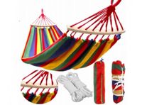 DUŻY HAMAK DWUOSOBOWY STELAŻ 260x160 XXXL 200 KG