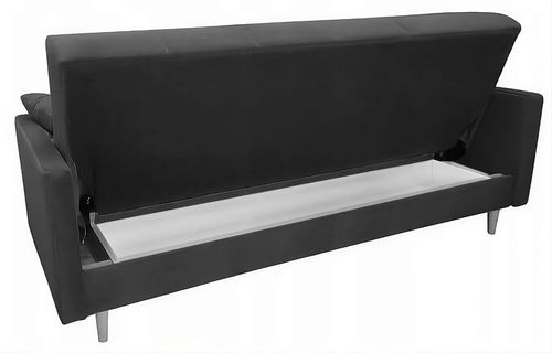 Wersalka Skandynawska Leoni Z Funkcją Spania Czarna na Arena.pl