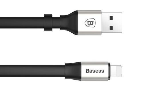 Kabel USB Micro Iphone 2w1 Baseus Portable 23cm 2A srebrny na Arena.pl