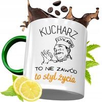 Kubek Zielony Dla Kucharza Idealny Prezent Z Nadrukiem Ze Zdjęciem