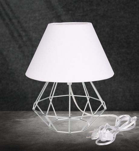 Lampka nocna 1xE27 PATI SILVER/WHITE na Arena.pl