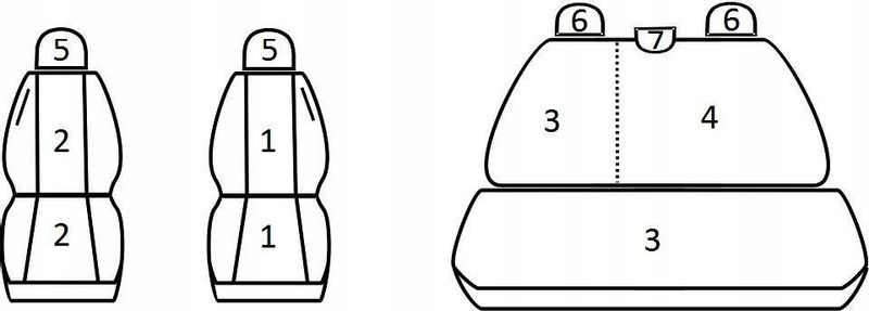 Pokrowce miarowe do Dacia Duster (2010-2013r) zdjęcie 2