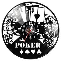 Zegar ścienny z płyty winylowej Poker 1788.14