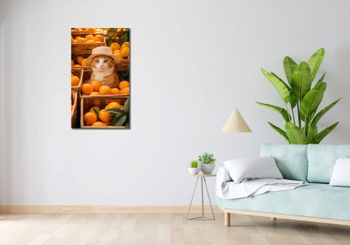 Obraz 50x90cm Kot w Pomarańczach na Arena.pl