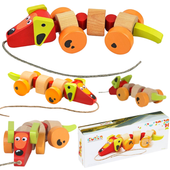 Drewniany Edukacyjny Piesek Na Sznurku Cubika 13623