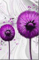 100 70CM OBRAZ PŁÓTNO FIOLETOWE DMUCHAWCE 3 PŁÓTNO RAMA