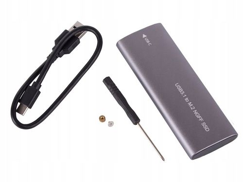 OBUDOWA ADAPTER DYSKU KIESZEŃ M.2 SATA NGFF USB 3.1 USB TYP-C na Arena.pl