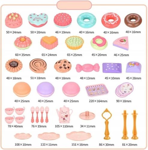 SERWIS KAWOWY ZESTAW do herbaty dla dzieci w walizce czajnik łyżki 40el na Arena.pl