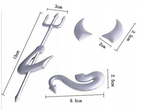 NAKLEJKA DIABEŁ DEVIL CHROM TUNING ZNACZEK na Arena.pl