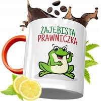 Kubek Pomarańczowy Dla Prawnika Prezent Z Nadrukiem Ze Zdjęciem