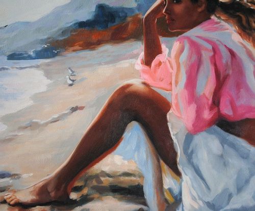 Kobieta, plaża (50x60cm) na Arena.pl