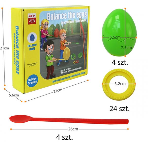 WOOPIE Gra Zręcznościowa Balansujące Jajka zdjęcie 6