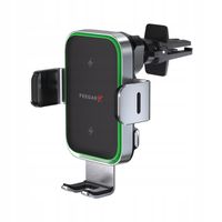UCHWYT SAMOCHODOWY NA TELEFON Z PODWÓJNĄ ŁADOWARKĄ NA SZYBĘ LUB KRATKĘ