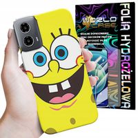 ETUI DO MOTOROLA MOTO G34 5G - SPONGEBOB BAJKI GRY WYBÓR PLECKI + FOLIA