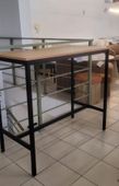 BAREK, STÓŁ BAROWY, WYSOKI 120/60/105,5 DĄB CRAFT/CZARNY