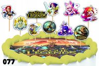 TOPPERY NA TORT OZDOBNE DEKORACJA ZESTAW - LOL LEAGUE OF LEGENDS 10szt.