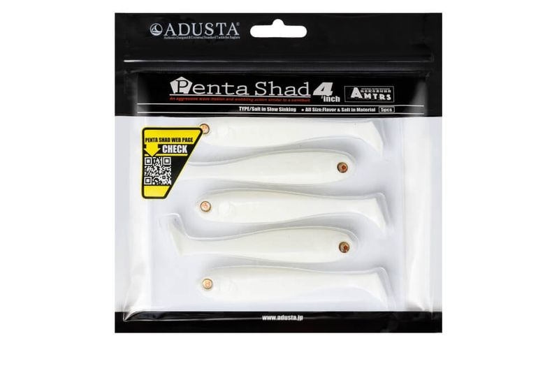 ADUSTA PENTA SHAD 001 WHITE GLOW 4 '' / 10 cm /kpl5 zdjęcie 2