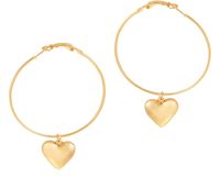 Kolczyki koła z większym sercem (P15/TGU/99AU)