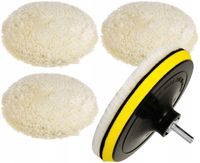 ZESTAW 3x FUTRO PADY POLERSKIE 125 + DYSK DO POLEROWANIA LAKIERU