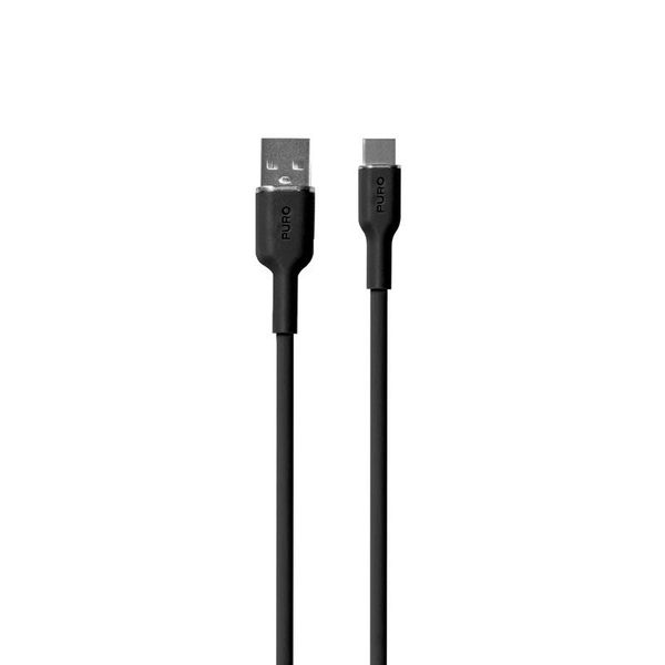 PURO ICON Soft Cable - Kabel USB-A do USB-C 1.5 m (Black) zdjęcie 2