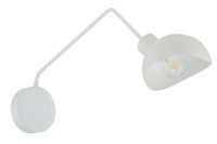 Metalowy kinkiet minimalistyczny Roy do sypialni biały