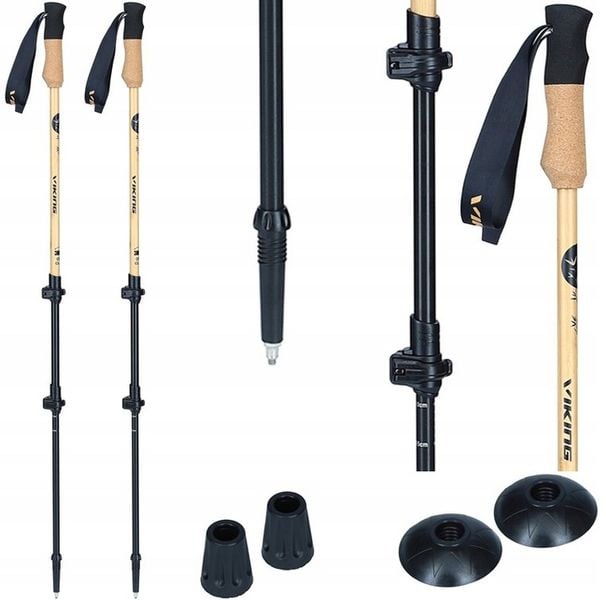 KIJE KIJKI TREKKINGOWE REGULOWANE VIKING BAMBU PRO zdjęcie 1