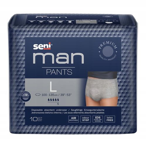 MAJTKI CHŁONNE DLA MĘŻCZYZN SENI MAN PANTS L 10SZT. na Arena.pl