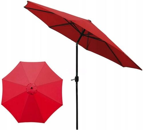 Poszycie wymienne materiał parasola ogrodowego 8 ramion 300cm - czerwone na Arena.pl