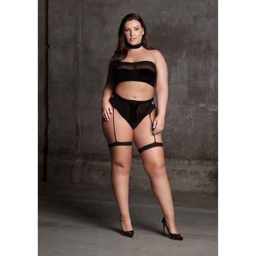 ananke xii - three piece with choker, bandeau top and pantie with garters na Arena.pl