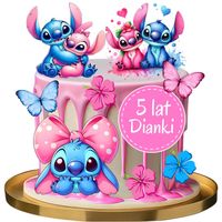 WYDRUK CUKROWY NA TORT JADALNY LILO I STICH MASA CUKROWA LILO I ANGEL