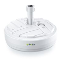 Stojak podstawa pod parasol ogrodowy maszt flaga okrągły biały