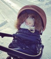 Śpiworek zimowy do wózka czarny mat