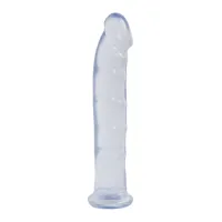 doc johnson jelly jewels 8" ruby - model z przyssawką, elastyczny