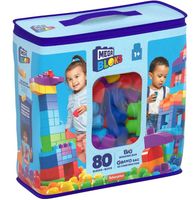Mega Bloks klocki w torbie 80 el. niebieskie / Mattel