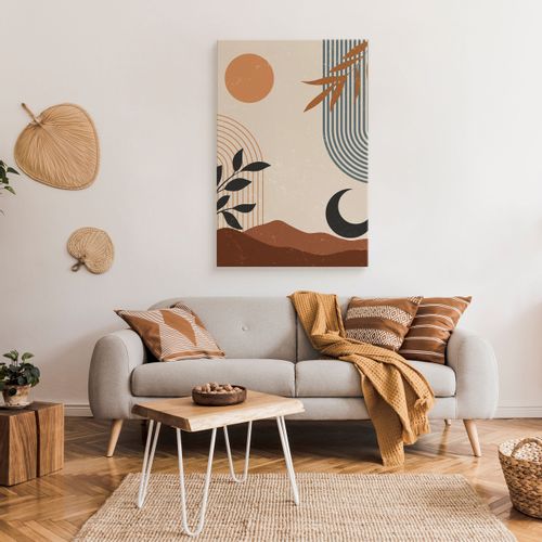Obraz Canvas Do Sypialni Słońce Księżyc Styl Boho Abstrakcja 40cm x 50cm na Arena.pl