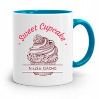 Kubek Błękitny Prezent Dla Piekarza Sweet Cupcake Z Nadrukiem Ze Zdjęciem