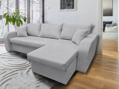 Narożnik rozkładany z funkcją spania - PALERMO sztruks, 2 pojemniki na Arena.pl