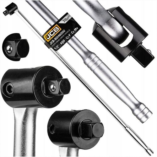 POKRĘTŁO PRZEGUBOWE ŁAMANE UCHYLNE 1/2" 600MM DŁUGIE CR-V DO NASADEK JCB na Arena.pl