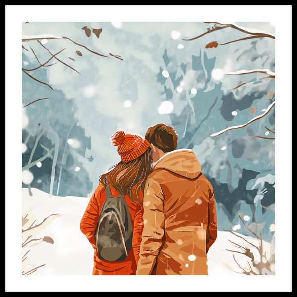 Plakat 70x70cm Razem w Śniegu zdjęcie 3