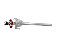 Długa Lufka z Grubego Szkła Szklana Łyżeczka z Szalonym Klownem