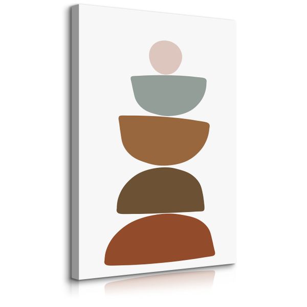 Obraz Na Płotnie Do Salonu Azteckie Skały Styl Boho Minimalizm 40cm x 50cm zdjęcie 1