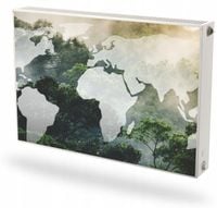 Mata magnetyczna magnes na grzejnik na wymiar LAS TROPIKALNY MAPA ŚWIATA