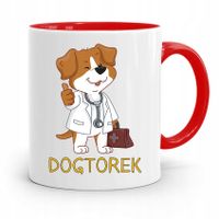 Kubek Czerwony Weterynarza Dogtorek Prezent Z Nadrukiem Ze Zdjęciem