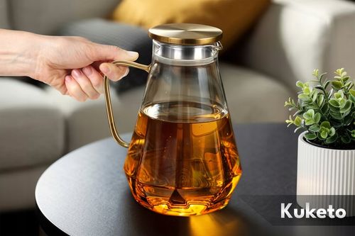 DZBANEK DO HERBATY szklany ZAPARZACZ Z SITEM FILTREM Kuketo Crystal 1500ml na Arena.pl